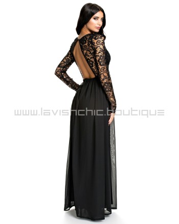 NLY Eve Long Sleeve Black Lace Dress